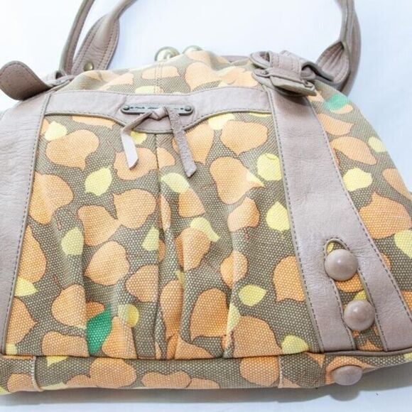 Hayden Harnett Paule Marrot Edition Kiss Lock Brown Fall Foliage Satchel Purse - Picture 3 of 9